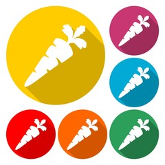 Carrot Icon Flat Graphic Design - Illustration