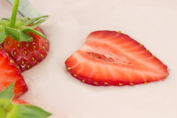 Erdbeerjoghurt Nahaufnahme