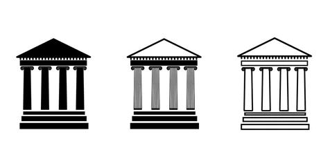 Fototapeten Vector images of classical style facades with columns  © alarts