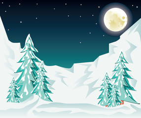 Fototapeta premium Winter Forest Landscape