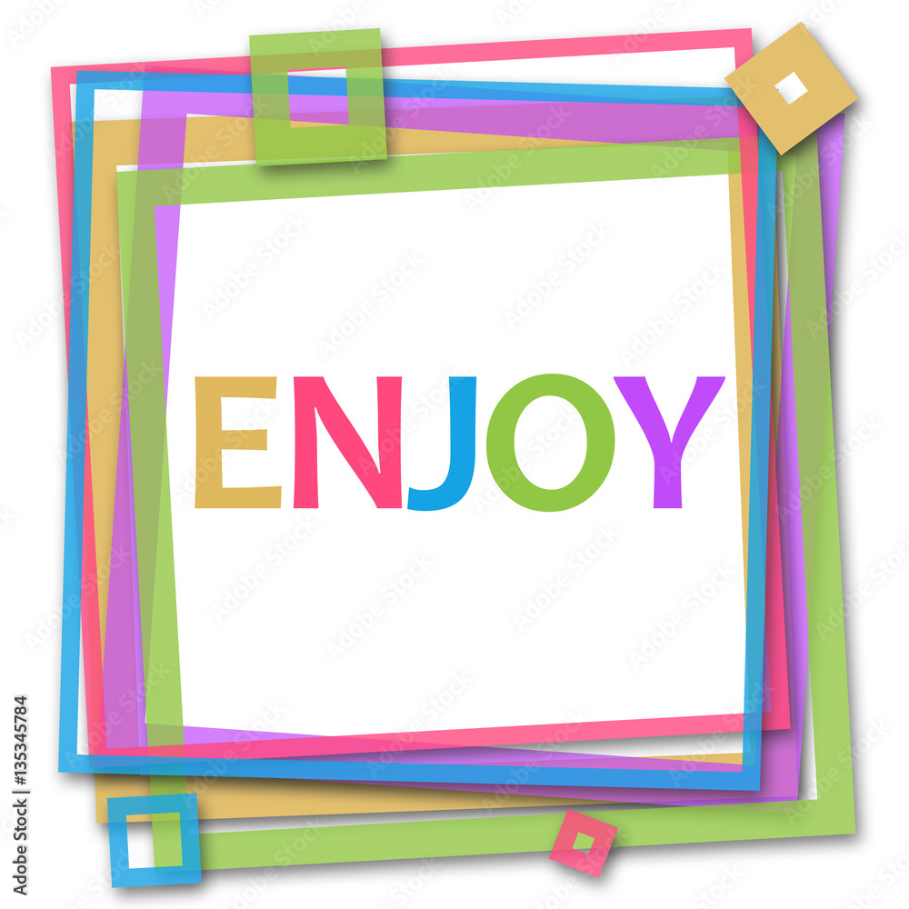 Sticker enjoy colorful frame