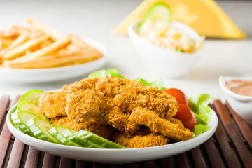chicken nuggets with fries