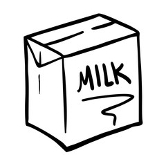 Milk box illustration
