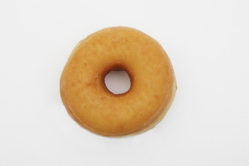 fresh donuts on a white background