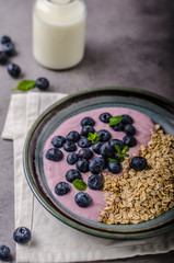 Homemade blueberry yogurt