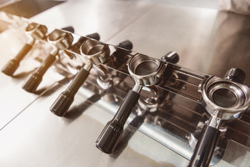 Polished machine for making coffee