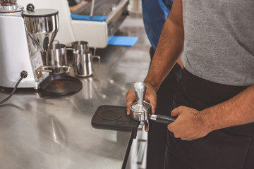 Staff holding full close holder