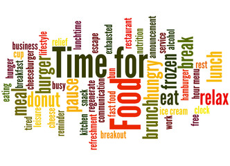 Time for Food, word cloud concept 4