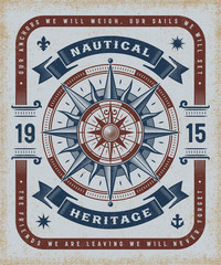 Vintage Nautical Heritage Typography