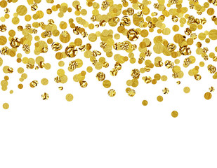Background with scattered gold confetti