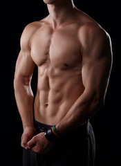 Fototapeta na wymiar Muscular man body