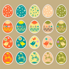 Fototapeta na wymiar set of Easter eggs
