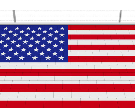 American Flag Brick Wall