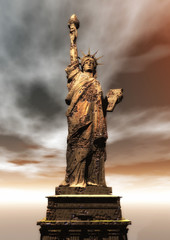 Digital Rendering of the Statue of Liberty - obrazy, fototapety, plakaty