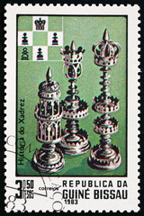 Postage stamp Guinea-Bissau 1983 Chess Pieces