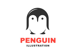 Penguin logo - vector illustration, emblem design on white background