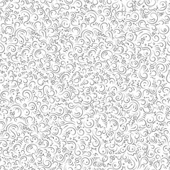Black curvy seamless pattern on white background