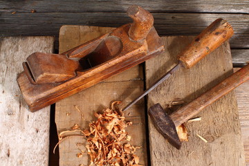 Wood work - plywood - wood plane