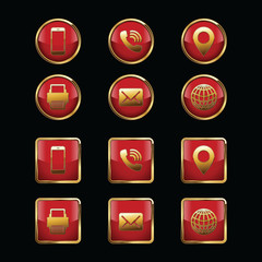Business Card Icon Set. Web Icons. Luxury Icons.