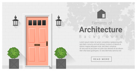 Obraz premium Elements of architecture , front door background , vector ,illustration