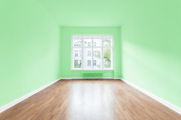 new home, empty room ,  painted  walls