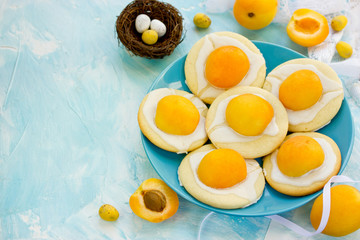 Fried egg cookies - funny idea for kid treats , Easter cookies