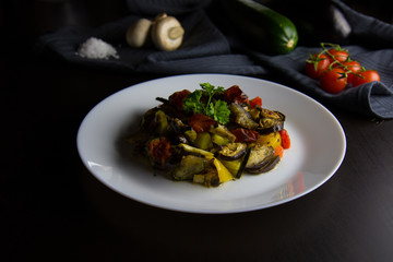 Baked vegetables
