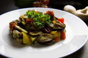 Baked vegetables
