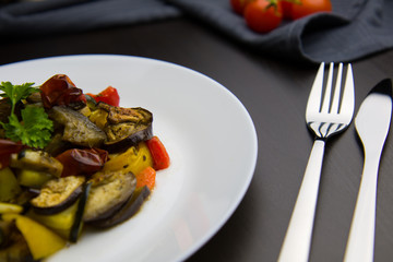 Baked vegetables