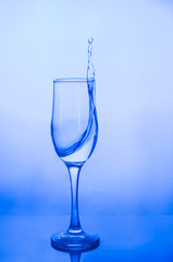 Water splash in a glass