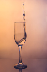 Water splash in a glass