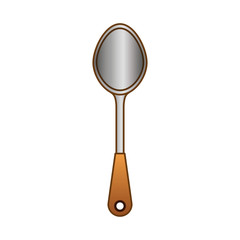 Colorful big spoon icon image, vector illustration