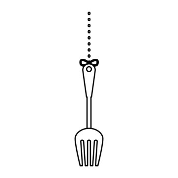 figure carving fork icon image, vector illustration