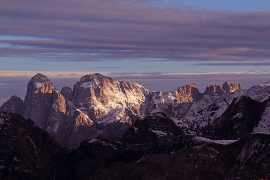 il Monte Agner; gruppo della Pale di San Martino