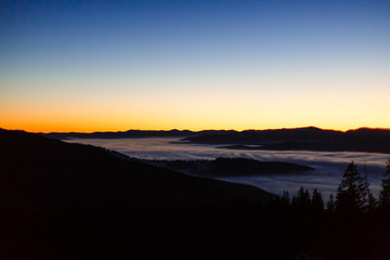 Fototapeta na wymiar mount Goverla at sunset Mountains Carpathians