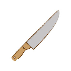 gray knife cook icon image, vector illustration