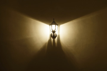 light from wall lamp