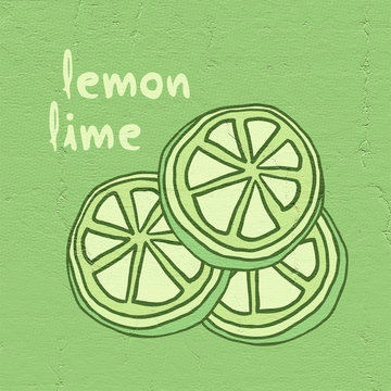 lemon lime illustration