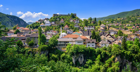 Fototapeta na wymiar The old town of Jajce, Bosnia and Herzegovina