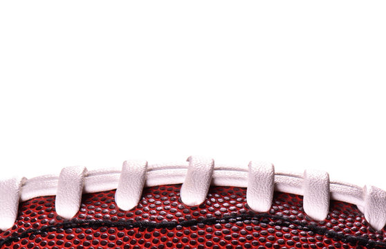  American football ball banner on white background