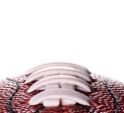  American football ball banner on white background