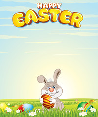 Happy Easter Bunny Background