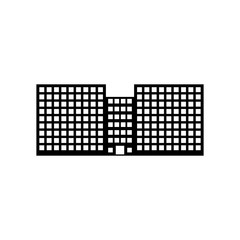 Fototapeta premium silhouette city school building line sticker, vector illustration image
