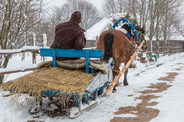 Belarus - February 14, 2016 After celebrating St Valentine's Day in the Belarusian village the...