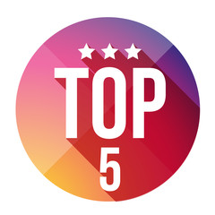 Top Five button vector