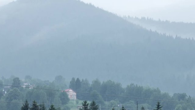 mountains smoge timelapse 4k