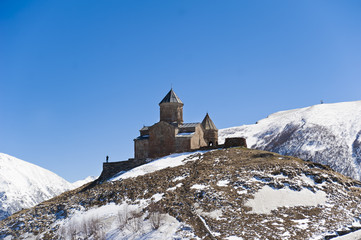 Prawosławny klasztor Cminda Sameba niedaleko Gergeti