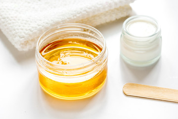 wax for depilation on white background