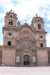 Central square of the city - Cathedral in Plaza de Armas Cuzco Peru