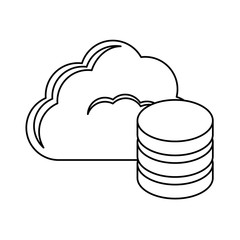 figure database optimization server banner icon image, vector illustration